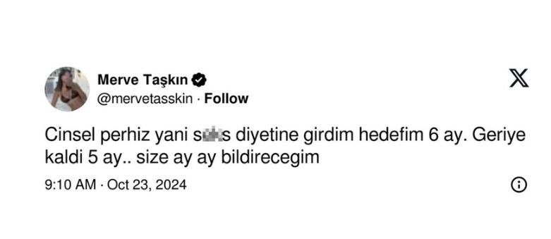 Cinsel perhize girdiğini duyurmuştu! OnlyFans fenomeni Merve Taşkın'ın restoran kombini olay oldu! "Hiç giyinmeseydin" - Resim: 5