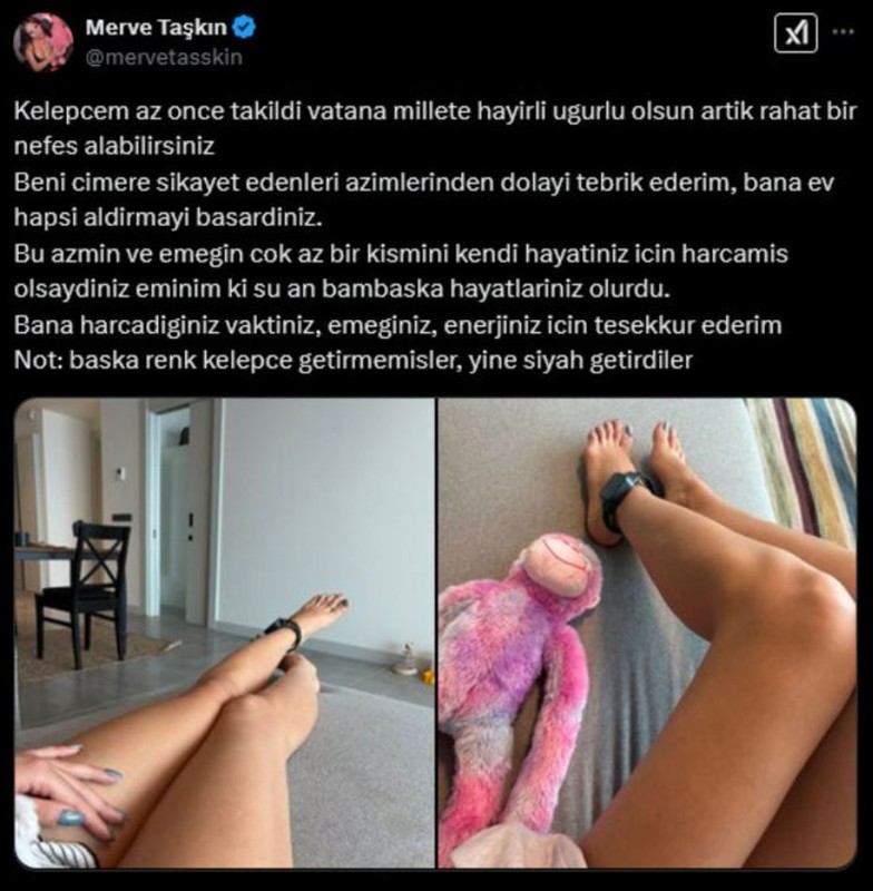 400.000 TL'lik tek gece açıklamasının ardından ev hapsine çarptırılmıştı! Onlyfans fenomeni Merve Taşkın'ın skandal kelepçe talebi geri çevrildi - Resim: 6