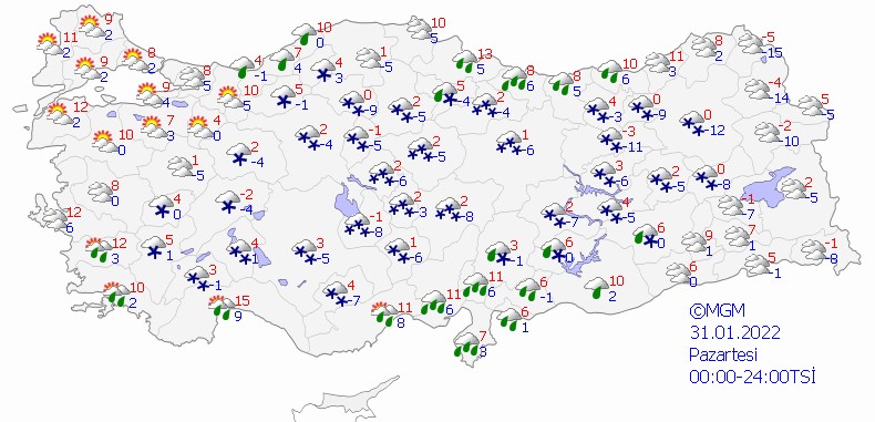31 Ocak hava durumu! Meteoroloji’den 46 kente sarı kodlu uyarı! - Resim: 7