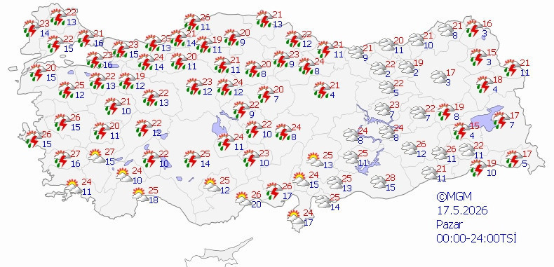 Mayıs ortasında kabanlık hava! Yaz gecikecek! MGM'den İstanbul dahil &ccedil;ok sayıda ile kuvvetli yağış uyarısı - Resim : 1