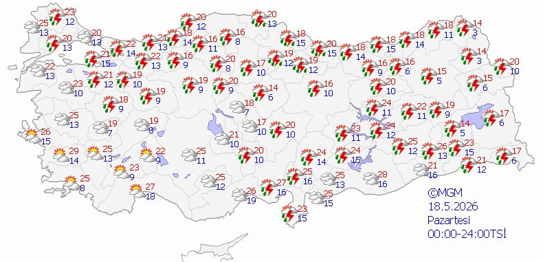 Mayıs ortasında kabanlık hava! Yaz gecikecek! MGM'den İstanbul dahil &ccedil;ok sayıda ile kuvvetli yağış uyarısı - Resim : 2