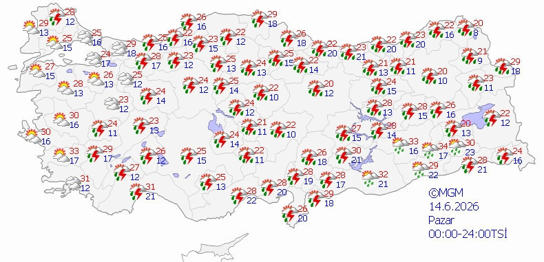 Meteoroloji alarm verdi! Türkiye'yi sağanak kuşatacak - Resim : 1