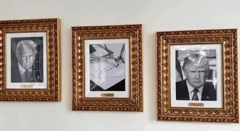 Trump'tan çok konuşulacak hareket! ABD'liler bile kızdı! Biden'ın fotoğrafı yerine astığı görsel gündem oldu - Resim : 1