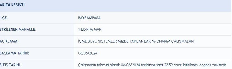 Dikkat! İstanbul 06 Haziran (bugün) su kesinti listesi! Bazı ilçelerde saatlerce sular olmayacak! İSKİ duyurdu! İşte su kesintisi olacak o ilçeler! - Resim: 6