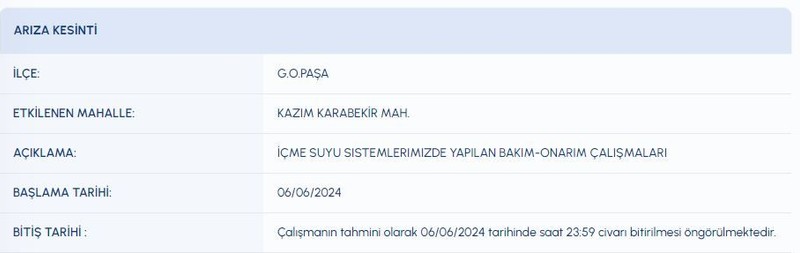 Dikkat! İstanbul 06 Haziran (bugün) su kesinti listesi! Bazı ilçelerde saatlerce sular olmayacak! İSKİ duyurdu! İşte su kesintisi olacak o ilçeler! - Resim: 16