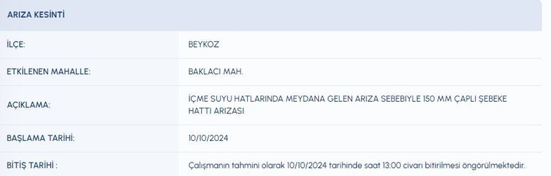 İstanbul’da 10 Ekim (bugün) su kesintisi! Susuz kalmayın! İSKİ uyardı! Tedbirinizi alın! - Resim: 10