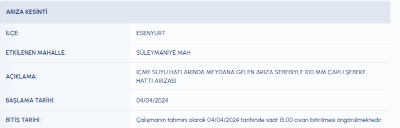 İSKİ'den açıklama geldi! Hangi ilçelerde su kesilecek? İSKİ su kesintisi listesini paylaştı! Önleminizi alın, musluklardan sular akmayacak! - Resim: 8