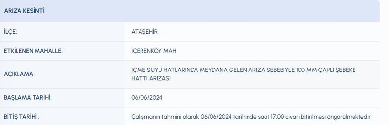 Dikkat! İstanbul 06 Haziran (bugün) su kesinti listesi! Bazı ilçelerde saatlerce sular olmayacak! İSKİ duyurdu! İşte su kesintisi olacak o ilçeler! - Resim: 3