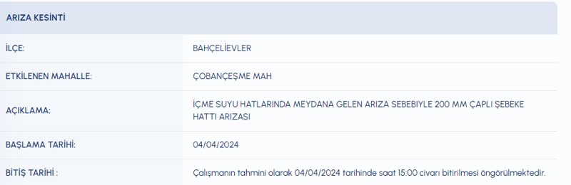 İSKİ'den açıklama geldi! Hangi ilçelerde su kesilecek? İSKİ su kesintisi listesini paylaştı! Önleminizi alın, musluklardan sular akmayacak! - Resim: 6