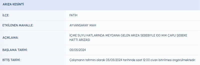 İstanbul 05 Mayıs (bugün) su kesinti listesi! İSKİ mahalle mahalle duyurdu: Susuz kalmamak için listede mahallenizi kontrol edin, önleminizi alın! - Resim: 4