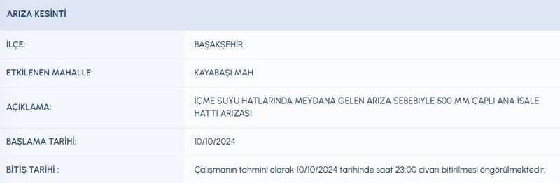İstanbul’da 10 Ekim (bugün) su kesintisi! Susuz kalmayın! İSKİ uyardı! Tedbirinizi alın! - Resim: 8