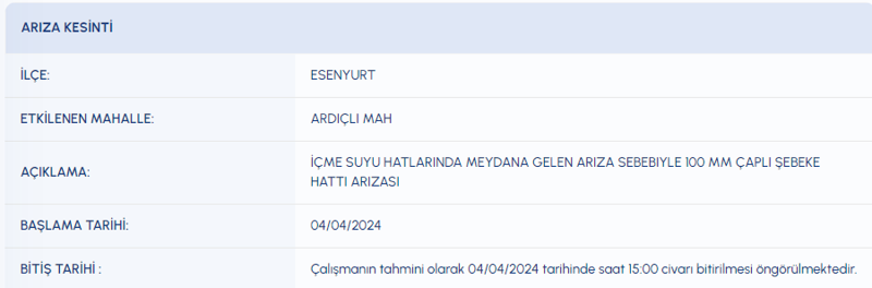 İSKİ'den açıklama geldi! Hangi ilçelerde su kesilecek? İSKİ su kesintisi listesini paylaştı! Önleminizi alın, musluklardan sular akmayacak! - Resim: 7