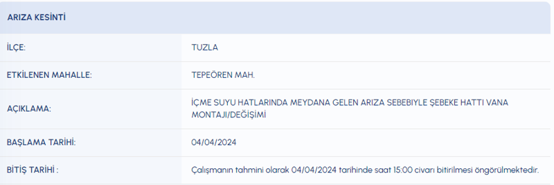 İSKİ'den açıklama geldi! Hangi ilçelerde su kesilecek? İSKİ su kesintisi listesini paylaştı! Önleminizi alın, musluklardan sular akmayacak! - Resim: 12