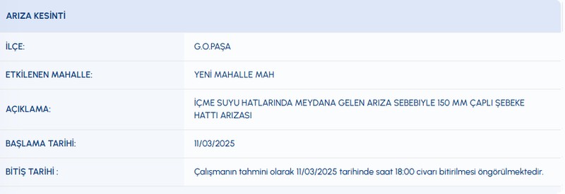 İstanbul’da 11 Mart (bugün) hangi ilçelerde su kesintisi olacak? Bidonları hazırlayın... İSKİ uyardı! O mahallelerde saatlerce sular akmayacak! - Resim: 8