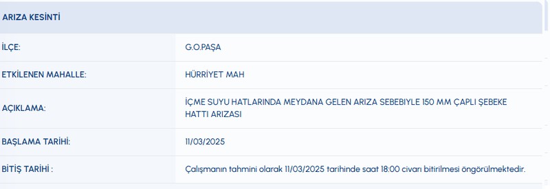 İstanbul’da 11 Mart (bugün) hangi ilçelerde su kesintisi olacak? Bidonları hazırlayın... İSKİ uyardı! O mahallelerde saatlerce sular akmayacak! - Resim: 7
