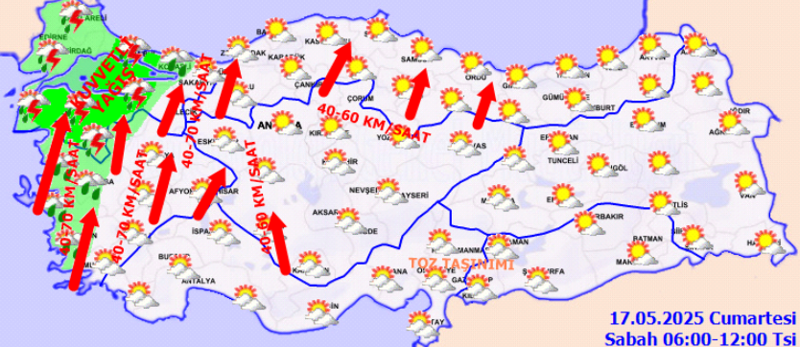 AKOM'dan sarı ve turuncu kodlu alarm: Gök gürültülü sağanak yağış ve fırtına bekleniyor! Deniz otobüsü seferleri iptal edildi - Resim: 1