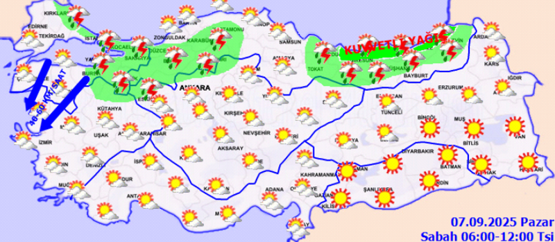 Meteoroloji saat vererek uyardı: O bölgeler için fırtına ve yağış alarmı! Kuvvetli gök gürültülü sağanak geliyor - Resim: 1