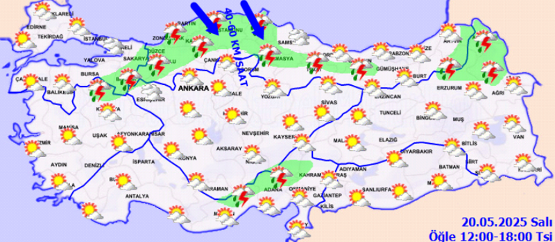 Meteoroloji'den uyarı! Bugün yağmur yağacak mı? İşte 20 Mayıs 2025 Salı günü il il hava tahmin raporu - Resim: 2
