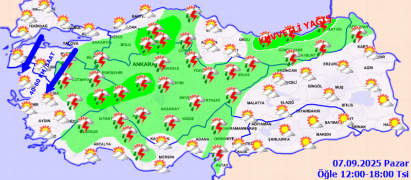 Meteoroloji saat vererek uyardı: O bölgeler için fırtına ve yağış alarmı! Kuvvetli gök gürültülü sağanak geliyor - Resim: 2