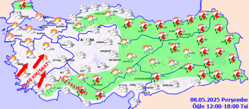 Meteoroloji'den uyarı: Sağanak yağışlar geri dönüyor! O bölgeler de ise toz taşımını etkili olacak - Resim: 2