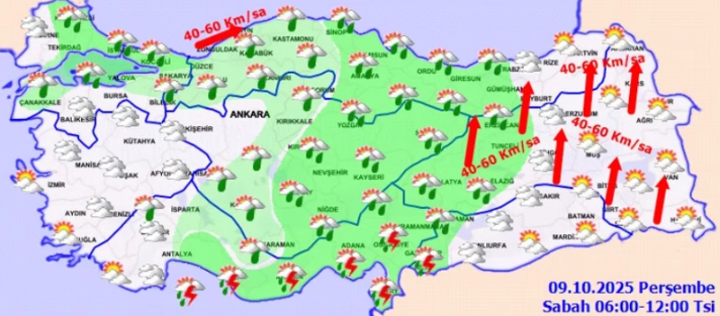Meteoroloji'den 8 il için sarı kodlu uyarı: Kuvvetli yağış ve fırtınaya dikkat! - Resim: 1