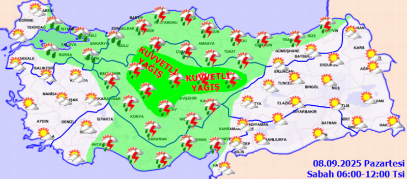 Meteoroloji'den uyarı! Sıcaklıklar 5 derece birden düşüyor: Kuvvetli sağanağa dikkat - Resim: 1