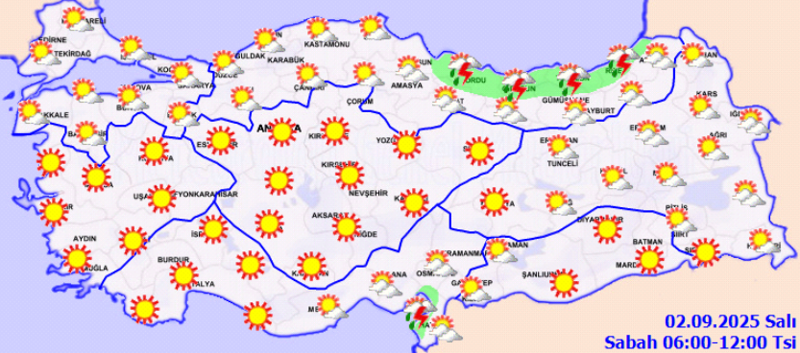 Bir tarafta sağanak yağış, bir tarafta kavurucu sıcak! İşte Meteoroloji'den il il hava durumu raporu - Resim: 1