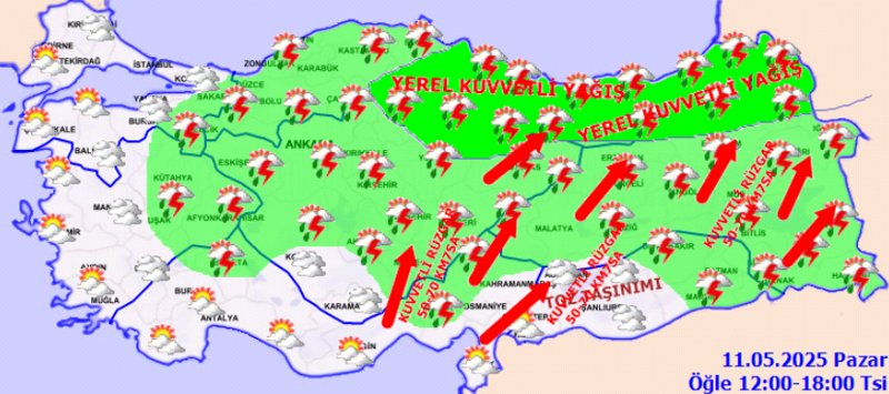 Meteoroloji'den uyarı: Şiddetli sağanağa dikkat! Ankara, İzmir ve İstanbul'da hava nasıl olacak? İşte detaylar - Resim: 2