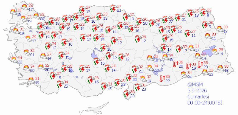 Meteoroloji g&uuml;n verdi: Yağışlı hava t&uuml;m yurdu saracak! - Resim : 4