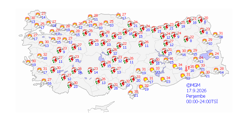 Şemsiyeleri hazırlayın! Meteoroloji alarm verdi! 4 il için kuvvetli yağış uyarısı... İşte 5 günlük hava tahmin raporu - Resim: 10