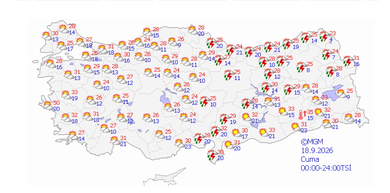 Şemsiyeleri hazırlayın! Meteoroloji alarm verdi! 4 il için kuvvetli yağış uyarısı... İşte 5 günlük hava tahmin raporu - Resim: 11