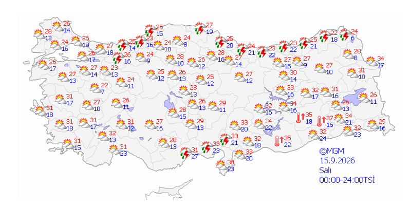 Şemsiyeleri hazırlayın! Meteoroloji alarm verdi! 4 il için kuvvetli yağış uyarısı... İşte 5 günlük hava tahmin raporu - Resim: 8