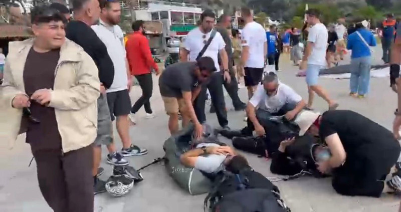 Havada panik anları! Yaralılar var - Resim: 3
