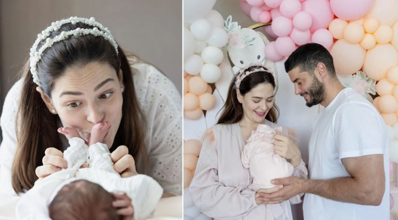 Yıldız Çağrı Atiksoy kızının yüzünü ilk kez gösterdi! Minik Mira Milena'nın doğum günü pozları büyük beğeni topladı - Resim: 2