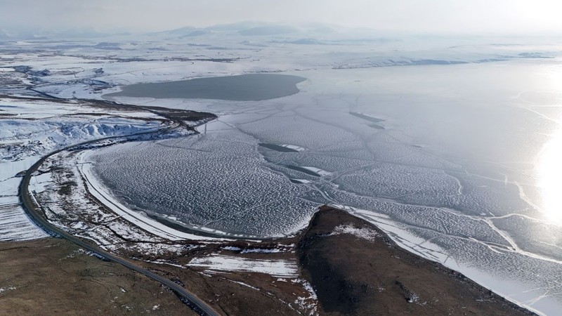 Bitlis'te yer alan 40 kilometrekarelik gölün son hali şaşırttı. Yüzeyini tamamen kaplamış - Resim: 3