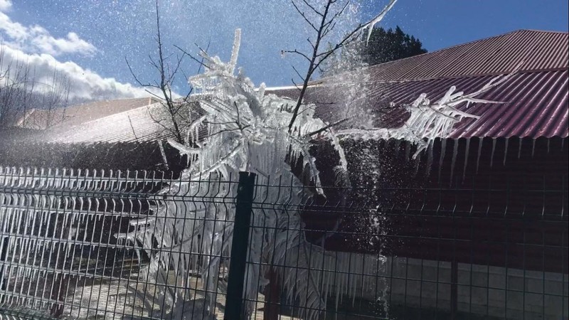 Mersin'de 4 günden bu yana etkisini gösteren Sibirya soğukları inanılmaz bir şeye yol açtı... Fışkıran hepsi teker teker buz tuttu - Resim: 1