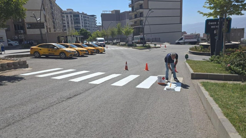 Şırnak Belediyesi şehir merkezinde yaya geçitlerini yeniliyor, güvenlik için okul ve çarşı bölgeleri öncelikli - Resim: 1