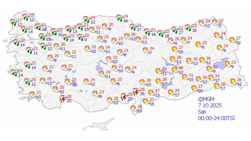 Meteoroloji’den 9 kentte sarı ve turuncu alarm! Tarih ve saat vererek il il uyardı…  İşte 5 günlük hava durumu - Resim: 17