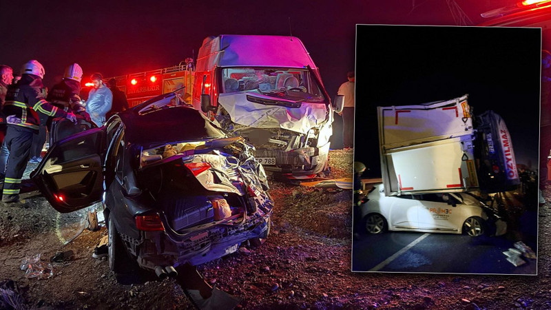 Diyarbakır’da katliam gibi kaza! 5 araç birbirine girdi: Çok sayıda ölü ve yaralı var - Resim: 1