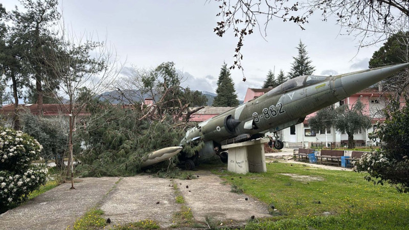 Denizli'de fırtına ortalığı savaş alanına çevirdi; ağaçlar devrildi, çatılar uçtu! - Resim: 3