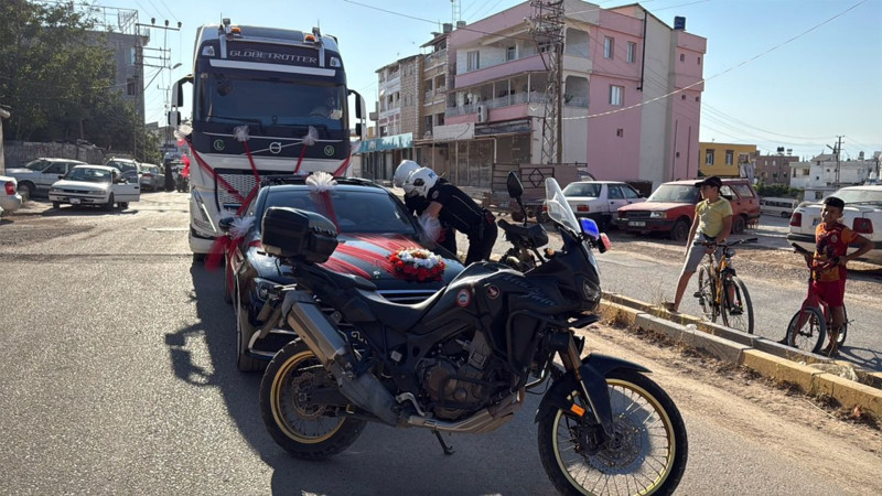 Hatay’da TIR'larla düğün konvoyu - Resim: 6