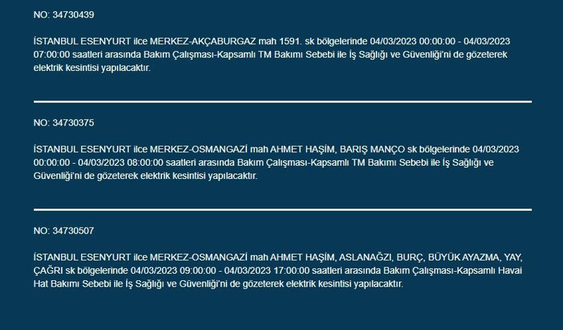 İstanbul’da büyük elektrik kesintisi olacak! BEDAŞ elektrik kesintilerini duyurdu - Resim: 18