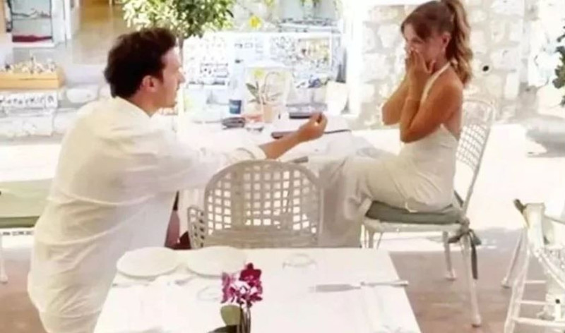 Oyuncu Feyyaz Şerifoğlu ile spiker Merve Dinçkol evlendi! İşte ünlü çiftin düğününden ilk kareler - Resim: 2