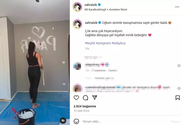 Anne olmak içim gün sayan Sahra Işık'tan heyecanlandıran paylaşım! Bebeğinin ismini ilk kez açıkladı - Resim: 6