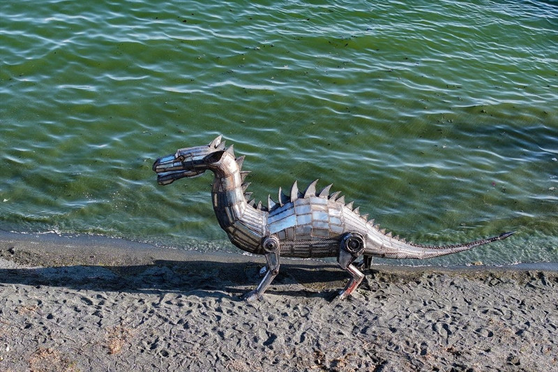 Hurdayı sanata dönüştürdü: Van Gölü Canavarı sahilde ortaya çıktı! - Resim: 1