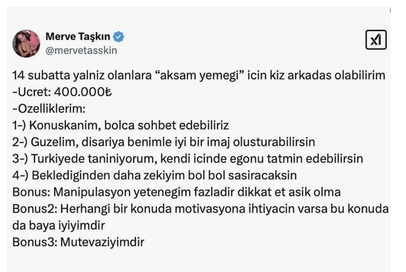 Tek akşam için 400.000 TL para istemişti! Adliyeye sevk edilen OnlyFans fenomeni Merve Taşkın hakkında karar çıktı - Resim: 2