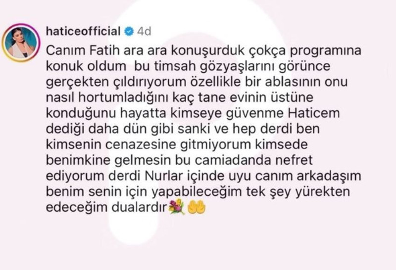 Şarkıcı Hatice, Fatih Ürek'in ablasına açtı ağzını yumdu gözünü! "Timsah gözyaşlarını görünce çıldırıyorum" - Resim: 7