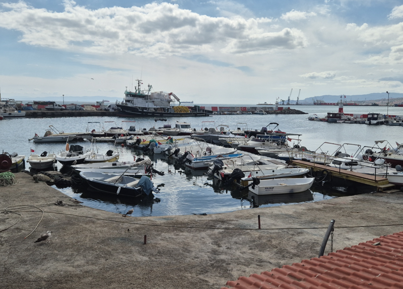 Tekirdağ’da etkisini gösteren sert poyraz balıkçıları vurdu, tekneler limana demirlendi - Resim: 1