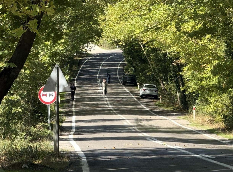 Bartın-Karabük yolunda sonbahar mucizesi: ağaçlar tünel oluşturdu manzara nefes kesti - Resim: 1