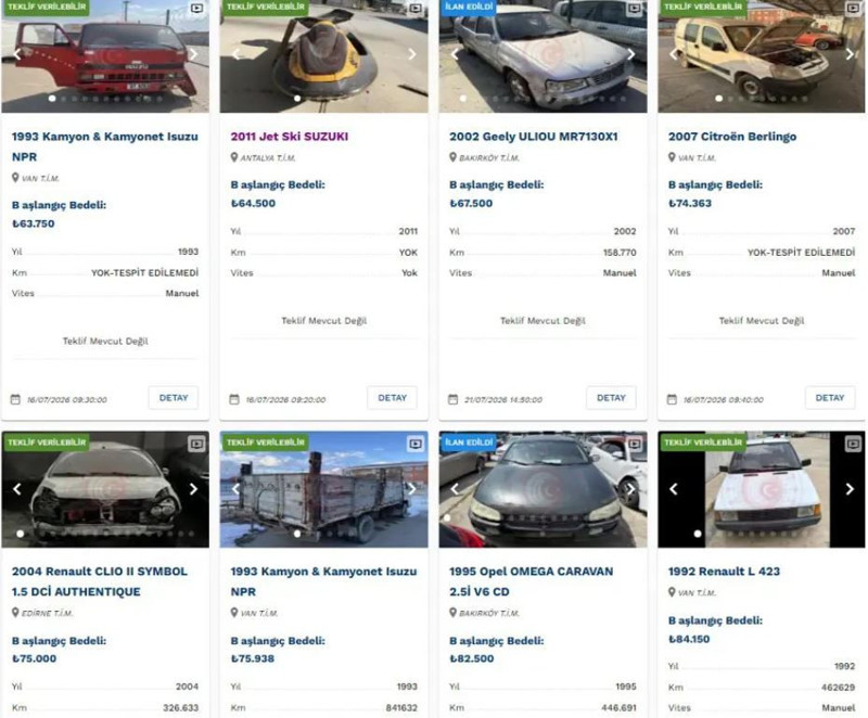 Lüks otomobil, tekne, kamyon ne ararsan var! Kapış kapış gidiyor! Fiyatlar 60 bin TL'den başlıyor! - Resim: 3